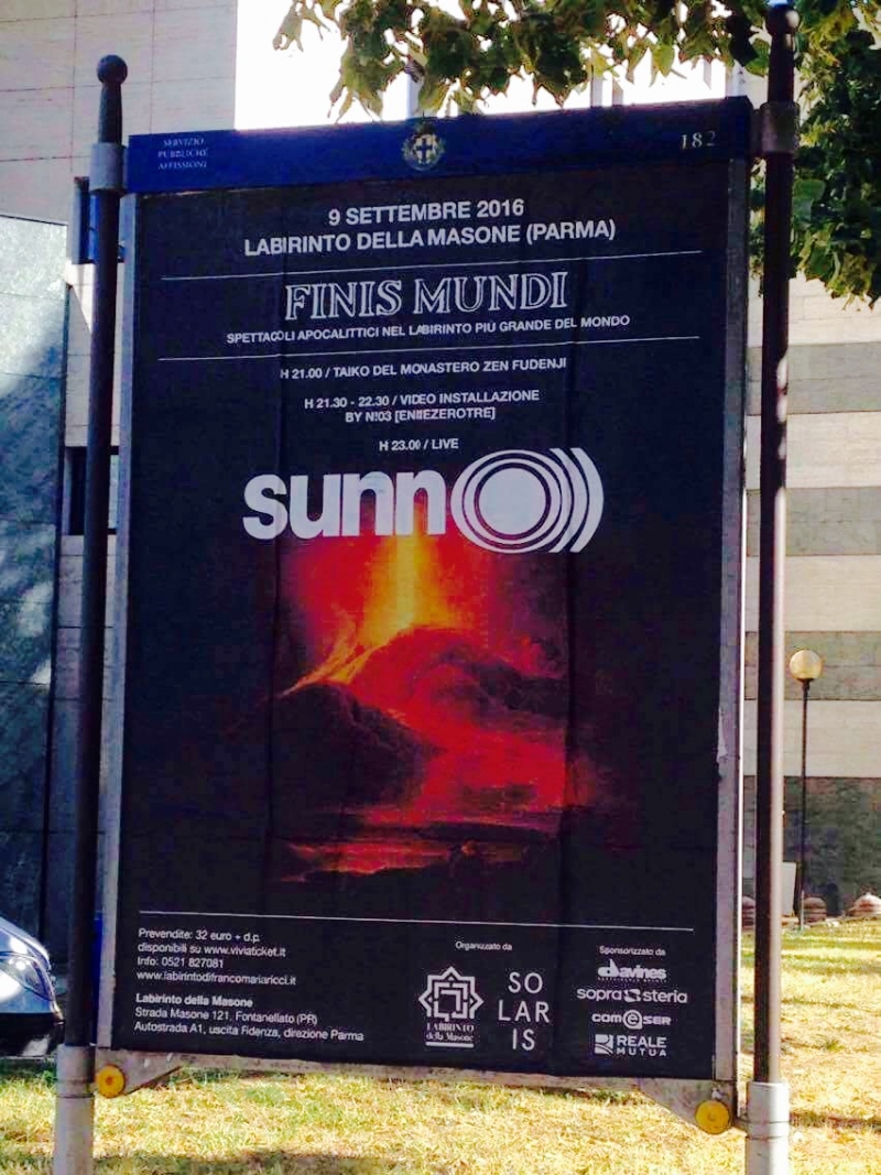 SUNN O))) Labarinto Della Masone, Parma concert 9 September