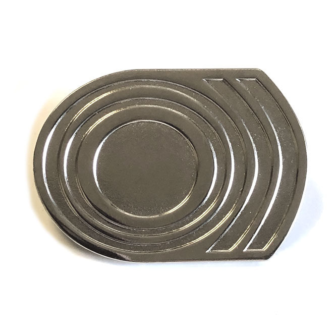Silver O))) Enamel Pin