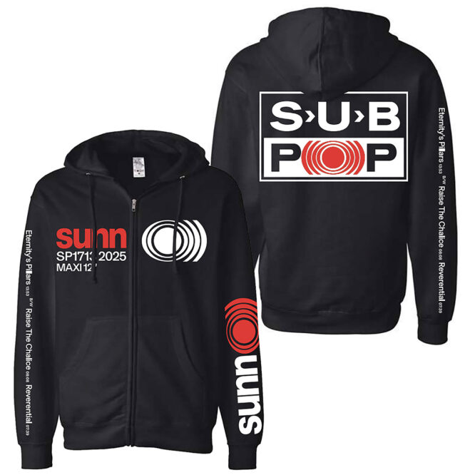 SP1713 Sunn O))) zip up hoodie