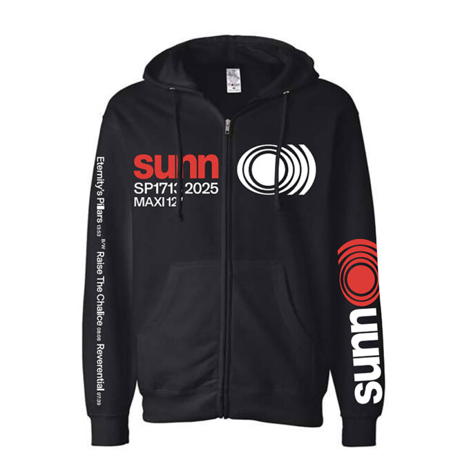 SP1713 Sunn O))) zip up hoodie front
